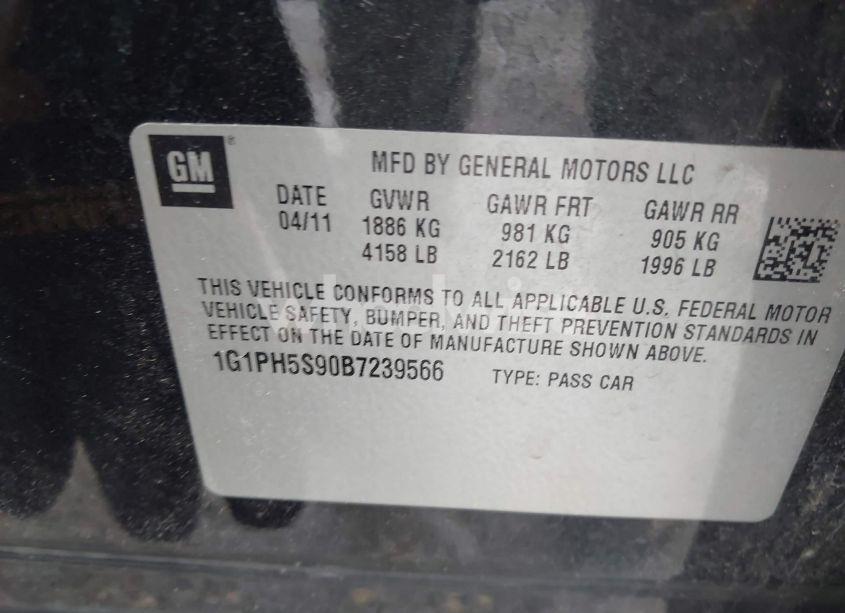 Photo 9 of 2011 Chevrolet Cruze LTZ (VIN 1G1PH5S90B7239566)