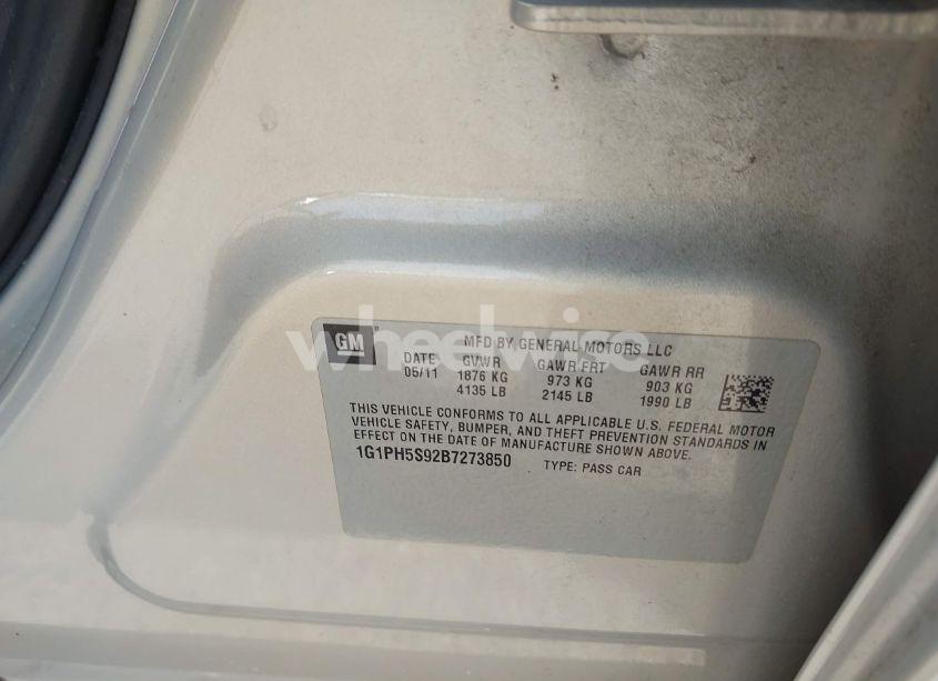 Photo 9 of 2011 Chevrolet Cruze LTZ (VIN 1G1PH5S92B7273850)