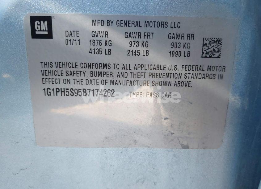 Photo 9 of 2011 Chevrolet Cruze LTZ (VIN 1G1PH5S95B7174262)