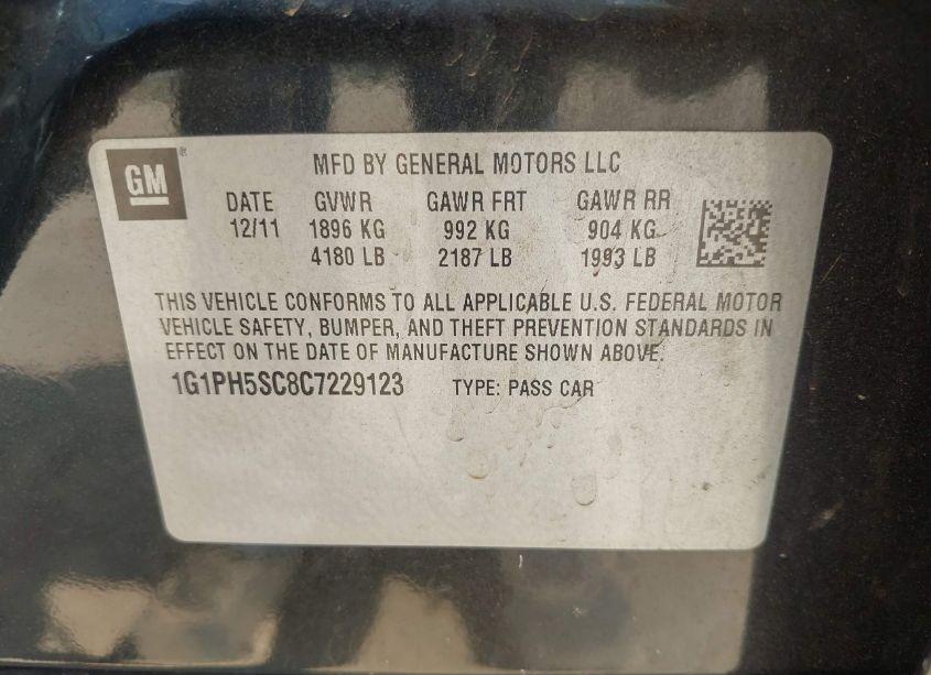 Photo 9 of 2012 Chevrolet Cruze LTZ (VIN 1G1PH5SC8C7229123)