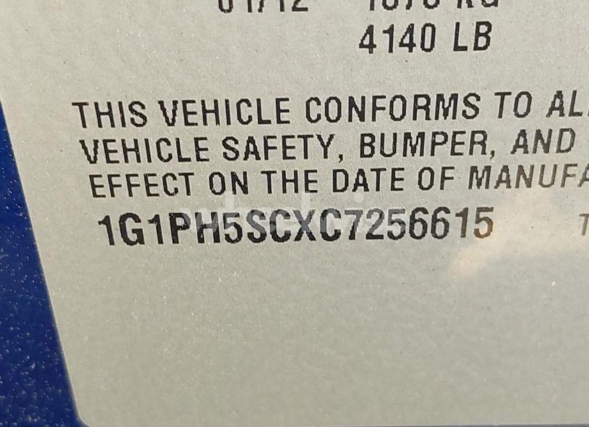 Photo 9 of 2012 Chevrolet Cruze LTZ (VIN 1G1PH5SCXC7256615)