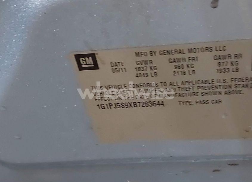 Photo 9 of 2011 Chevrolet Cruze ECO (VIN 1G1PJ5S9XB7283644)