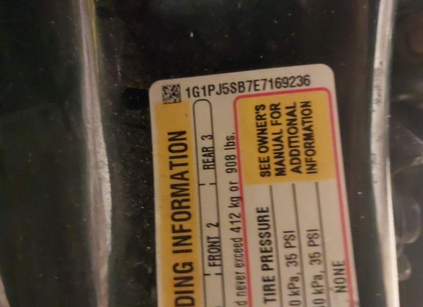 Photo 9 of 2014 Chevrolet Cruze ECO MANUAL (VIN 1G1PJ5SB7E7169236)