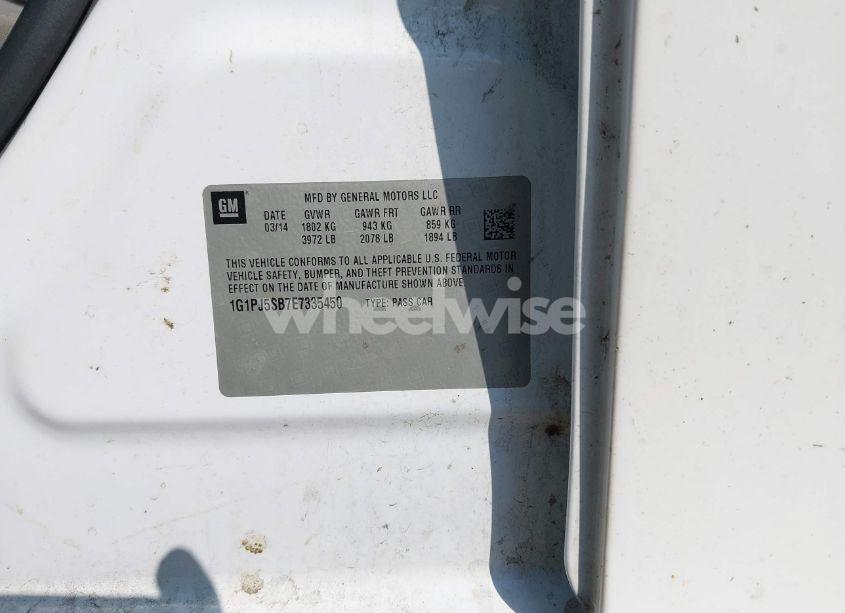 Photo 9 of 2014 Chevrolet Cruze ECO MANUAL (VIN 1G1PJ5SB7E7335450)