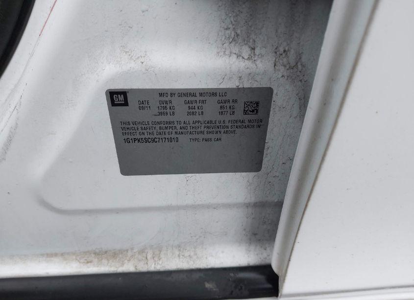Photo 9 of 2012 Chevrolet Cruze ECO (VIN 1G1PK5SC9C7171010)