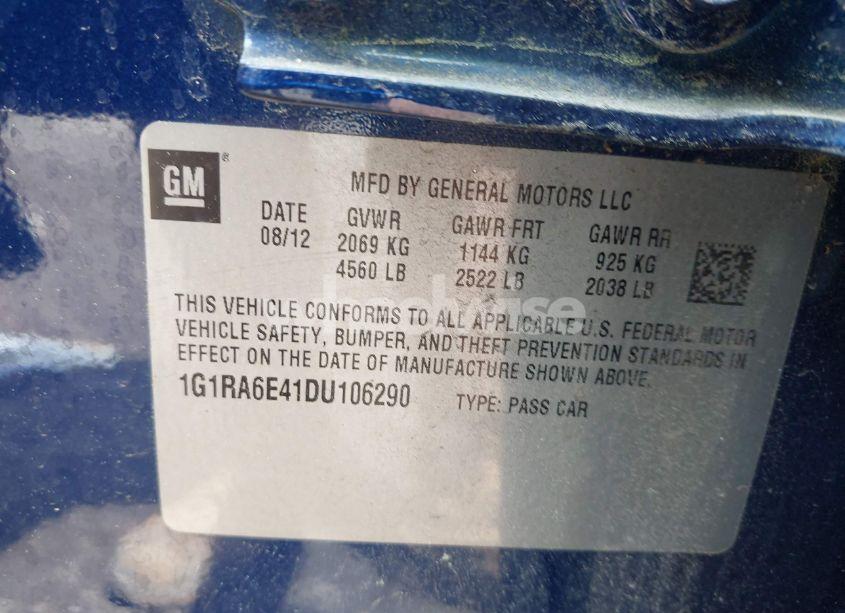 Photo 9 of 2013 Chevrolet Volt (VIN 1G1RA6E41DU106290)