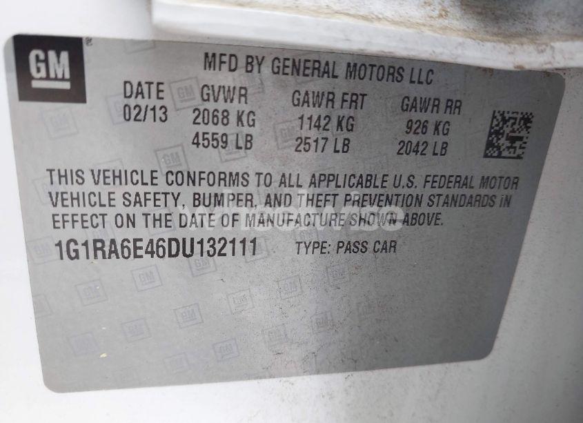 Photo 9 of 2013 Chevrolet Volt (VIN 1G1RA6E46DU132111)
