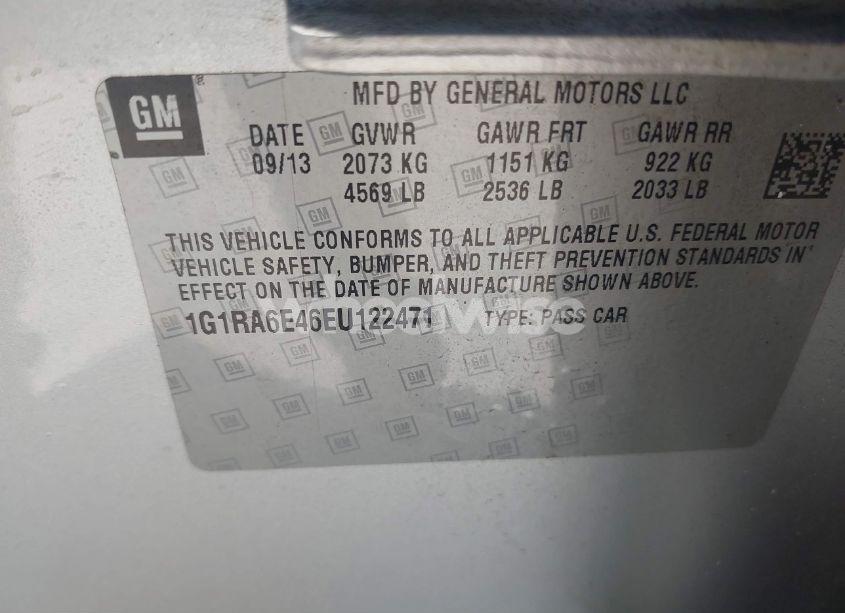 Photo 9 of 2014 Chevrolet Volt (VIN 1G1RA6E46EU122471)