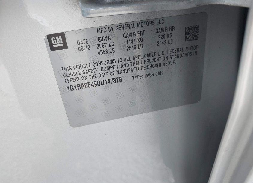 Photo 9 of 2013 Chevrolet Volt (VIN 1G1RA6E49DU147878)