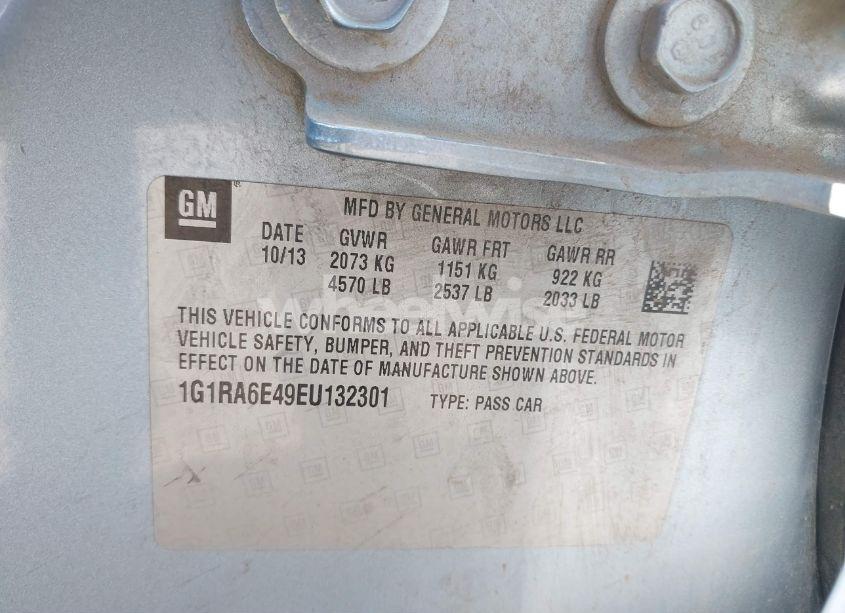 Photo 9 of 2014 Chevrolet Volt (VIN 1G1RA6E49EU132301)