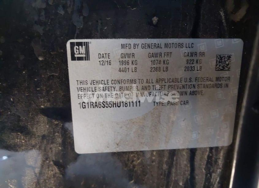 Photo 9 of 2017 Chevrolet Volt LT (VIN 1G1RA6S55HU181111)