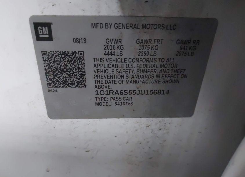 Photo 9 of 2018 Chevrolet Volt LT (VIN 1G1RA6S55JU156814)