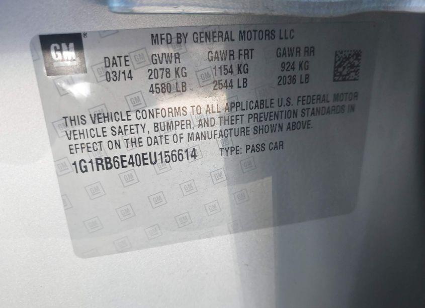 Photo 9 of 2014 Chevrolet Volt (VIN 1G1RB6E40EU156614)