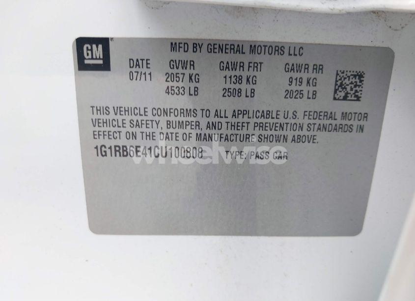 Photo 9 of 2012 Chevrolet Volt (VIN 1G1RB6E41CU100808)