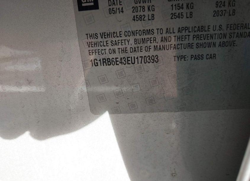 Photo 9 of 2014 Chevrolet Volt (VIN 1G1RB6E43EU170393)