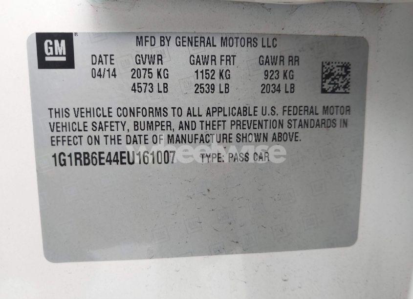 Photo 9 of 2014 Chevrolet Volt (VIN 1G1RB6E44EU161007)