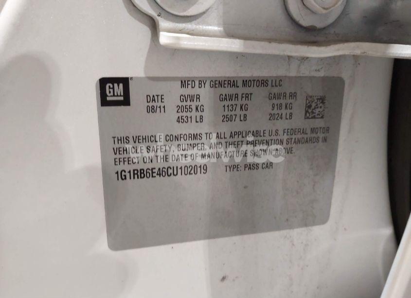 Photo 9 of 2012 Chevrolet Volt (VIN 1G1RB6E46CU102019)