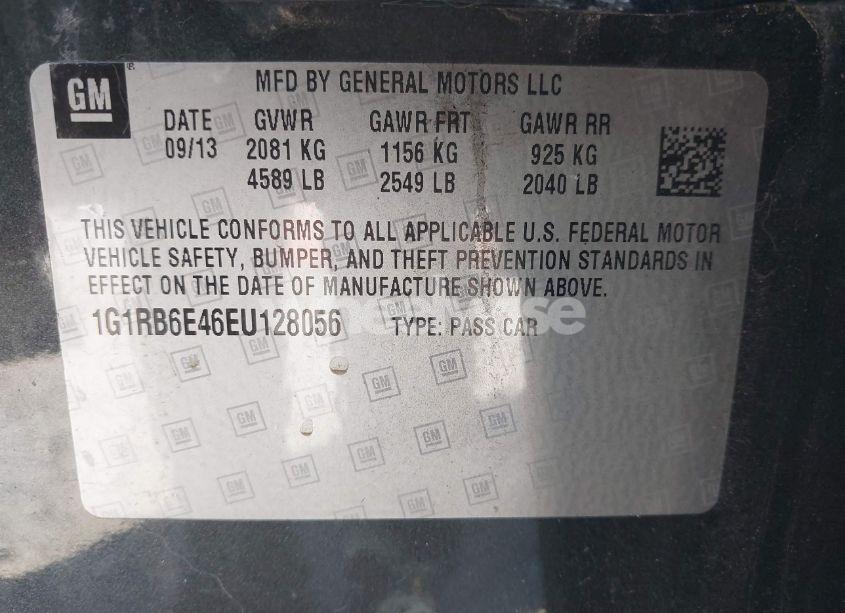Photo 9 of 2014 Chevrolet Volt (VIN 1G1RB6E46EU128056)