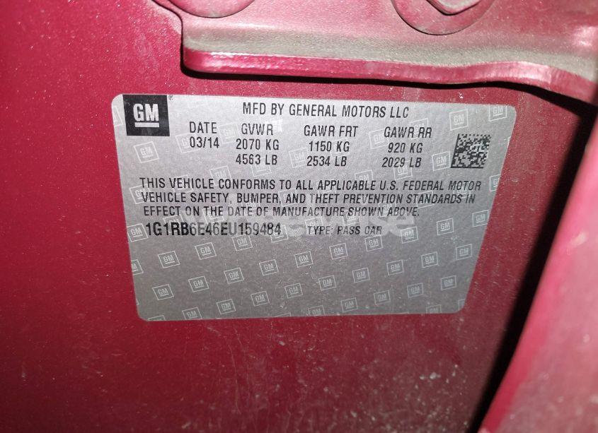 Photo 9 of 2014 Chevrolet Volt (VIN 1G1RB6E46EU159484)