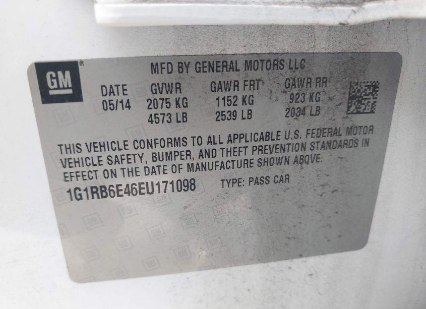 Photo 9 of 2014 Chevrolet Volt (VIN 1G1RB6E46EU171098)