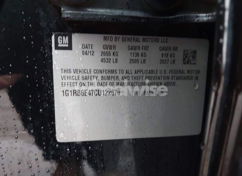 Photo 9 of 2012 Chevrolet Volt (VIN 1G1RB6E47CU122070)