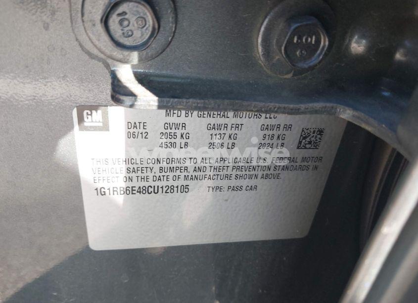 Photo 9 of 2012 Chevrolet Volt (VIN 1G1RB6E48CU128105)