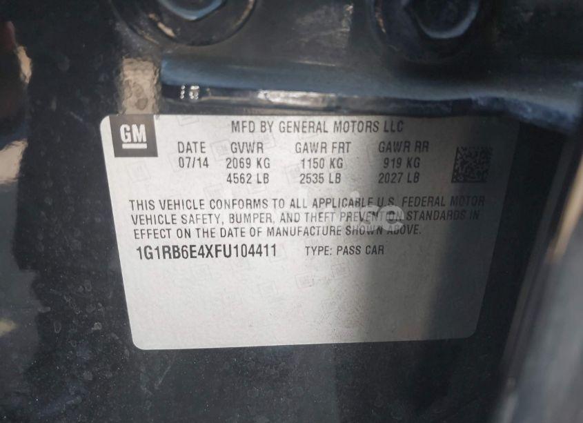 Photo 9 of 2015 Chevrolet Volt (VIN 1G1RB6E4XFU104411)