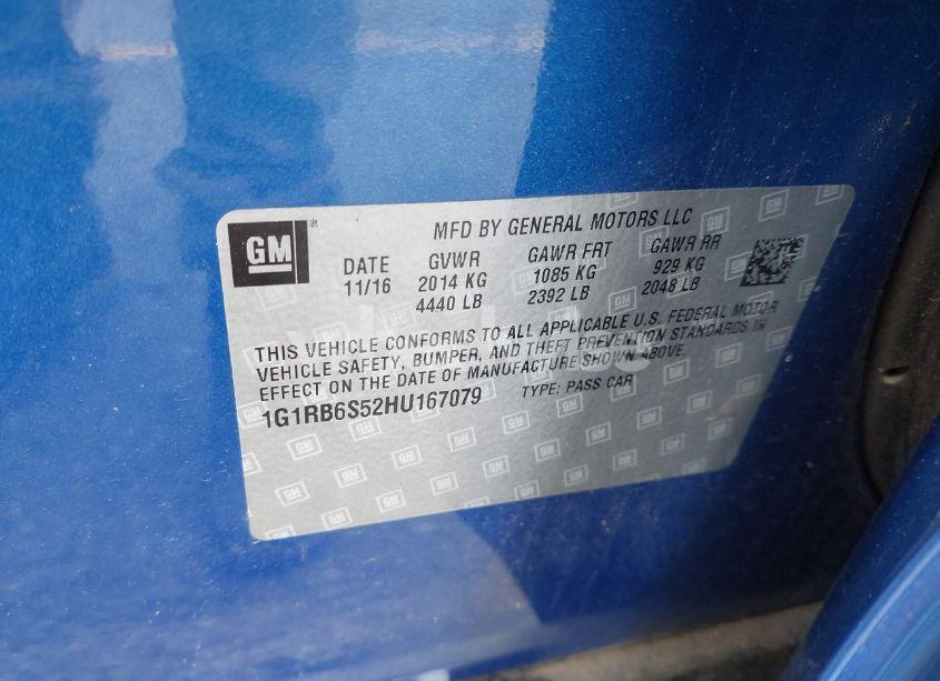 Photo 9 of 2017 Chevrolet Volt PREMIER (VIN 1G1RB6S52HU167079)