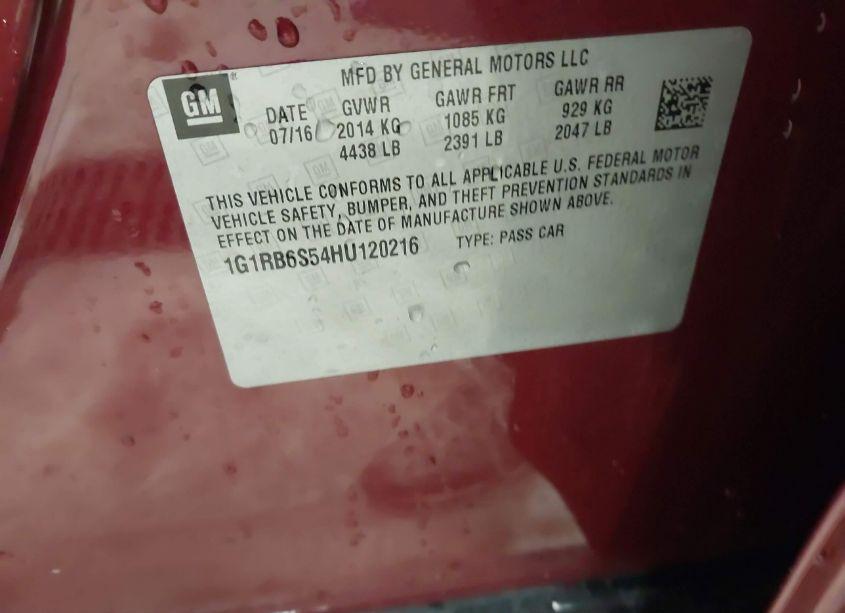 Photo 9 of 2017 Chevrolet Volt PREMIER (VIN 1G1RB6S54HU120216)