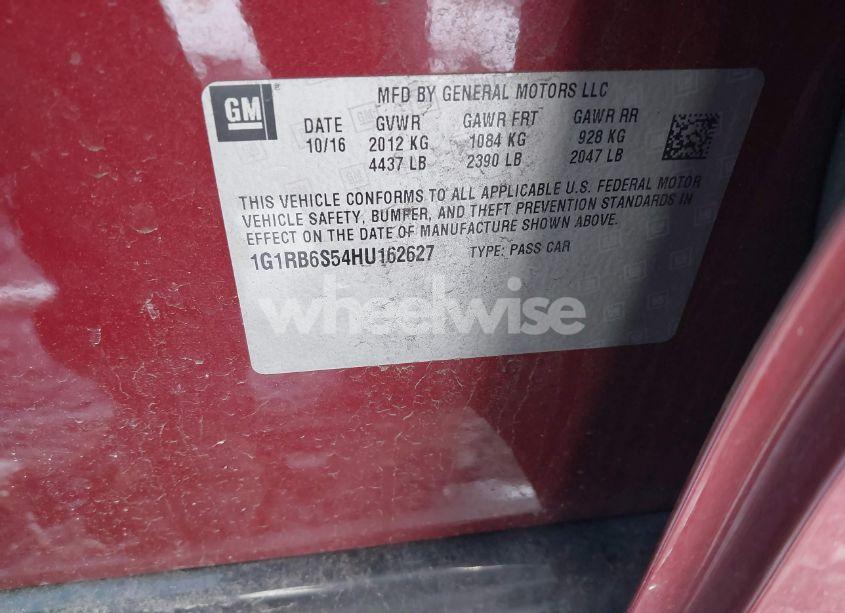 Photo 9 of 2017 Chevrolet Volt PREMIER (VIN 1G1RB6S54HU162627)