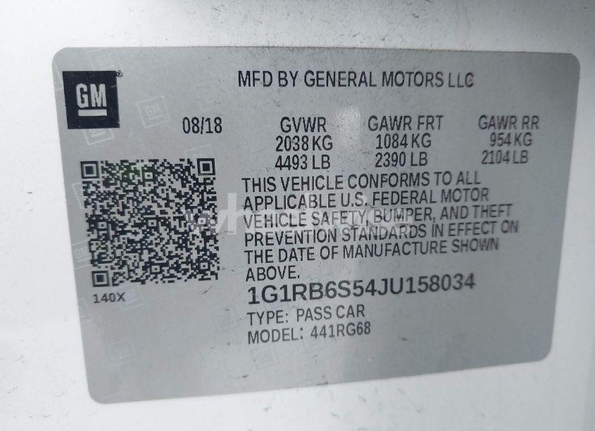 Photo 9 of 2018 Chevrolet Volt PREMIER (VIN 1G1RB6S54JU158034)