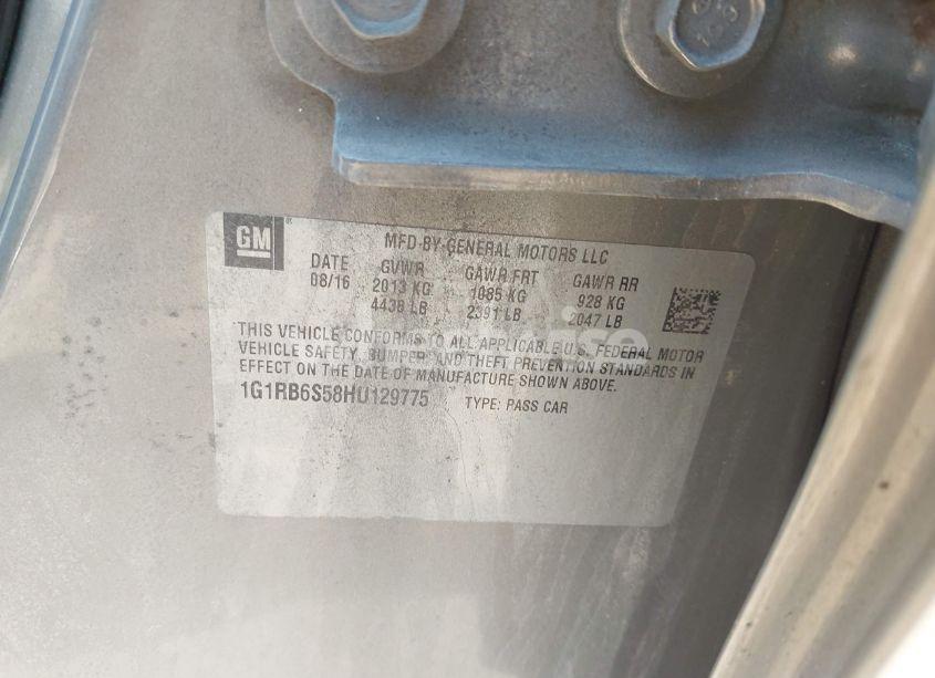 Photo 9 of 2017 Chevrolet Volt PREMIER (VIN 1G1RB6S58HU129775)