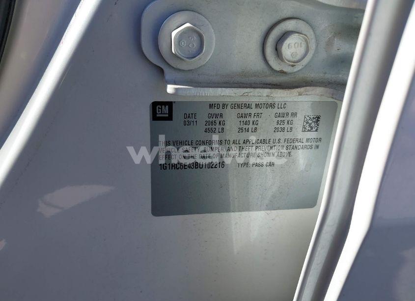 Photo 9 of 2011 Chevrolet Volt (VIN 1G1RC6E43BU102216)