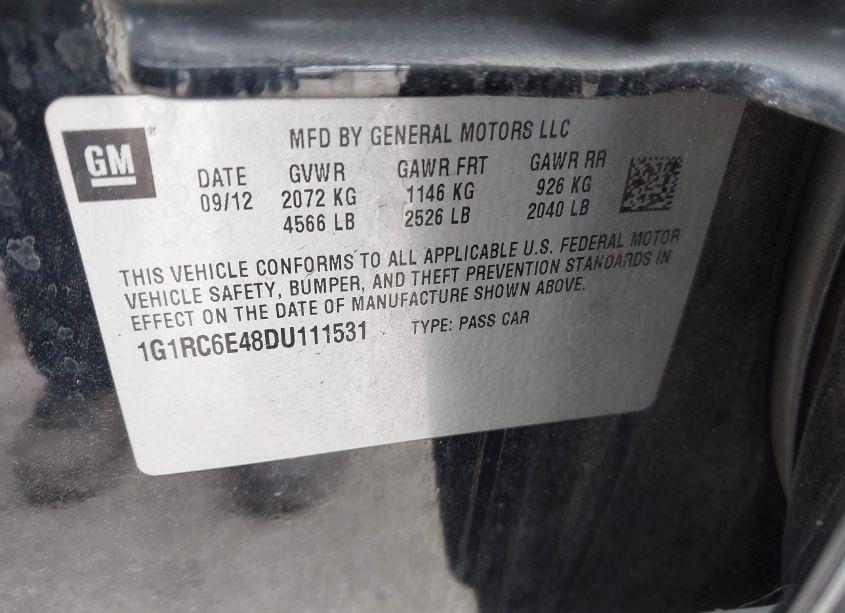 Photo 9 of 2013 Chevrolet Volt (VIN 1G1RC6E48DU111531)