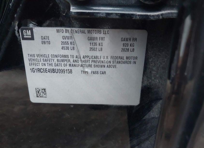 Photo 9 of 2011 Chevrolet Volt (VIN 1G1RC6E49BU099158)
