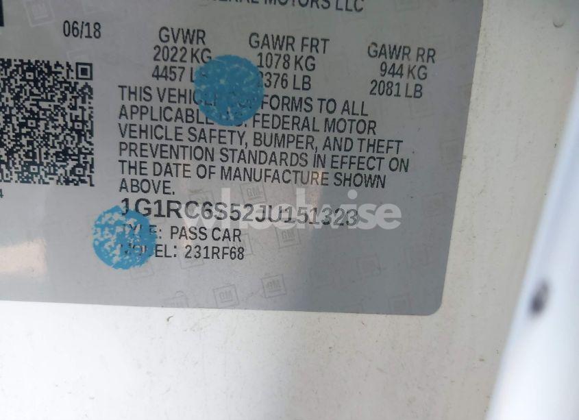 Photo 9 of 2018 Chevrolet Volt LT (VIN 1G1RC6S52JU151323)