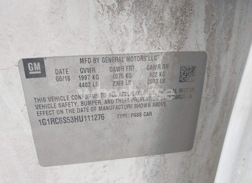 Photo 9 of 2017 Chevrolet Volt LT (VIN 1G1RC6S53HU111276)