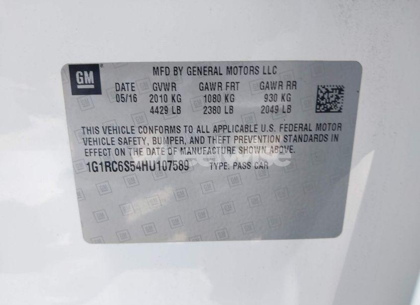 Photo 9 of 2017 Chevrolet Volt LT (VIN 1G1RC6S54HU107589)