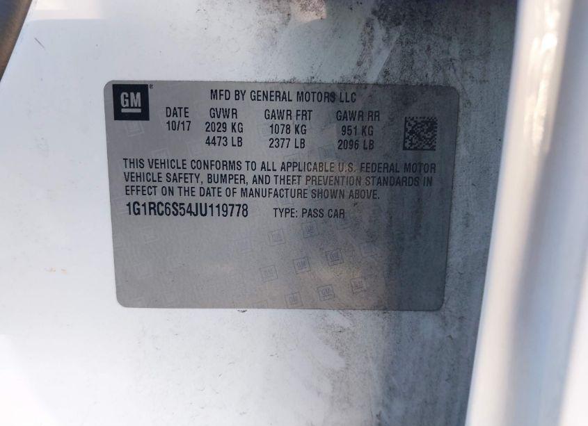 Photo 9 of 2018 Chevrolet Volt LT (VIN 1G1RC6S54JU119778)