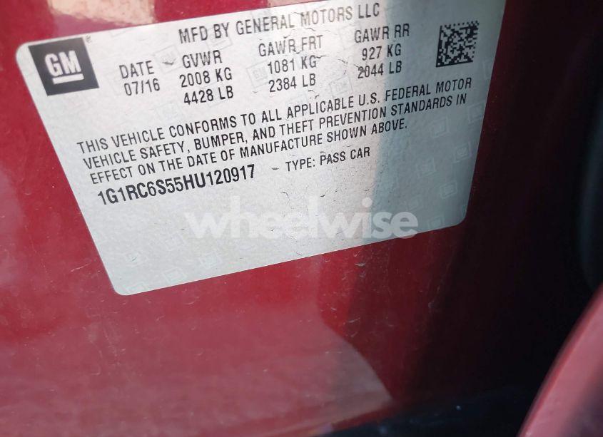 Photo 9 of 2017 Chevrolet Volt LT (VIN 1G1RC6S55HU120917)