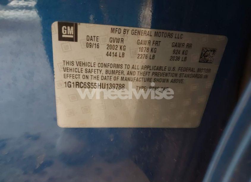 Photo 9 of 2017 Chevrolet Volt LT (VIN 1G1RC6S55HU139788)