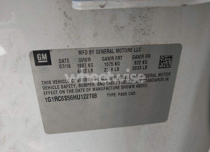 Photo 9 of 2017 Chevrolet Volt LT (VIN 1G1RC6S56HU122708)