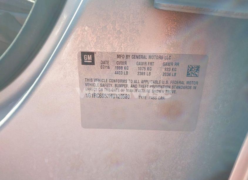 Photo 9 of 2017 Chevrolet Volt LT (VIN 1G1RC6S57HU120580)