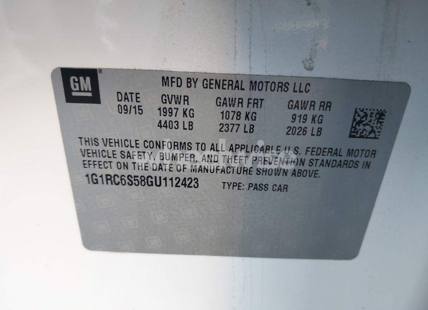 Photo 9 of 2016 Chevrolet Volt LT (VIN 1G1RC6S58GU112423)