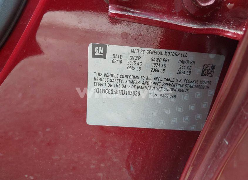 Photo 9 of 2017 Chevrolet Volt LT (VIN 1G1RC6S58HU103030)