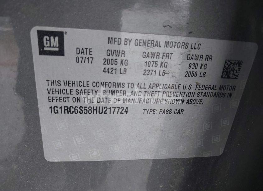 Photo 9 of 2017 Chevrolet Volt LT (VIN 1G1RC6S58HU217724)