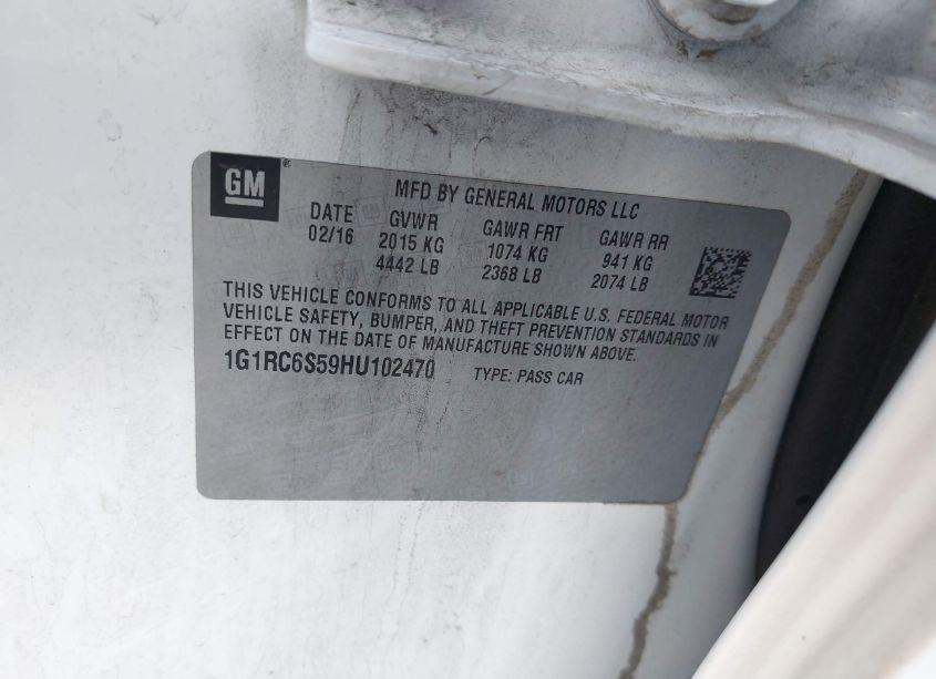 Photo 9 of 2017 Chevrolet Volt LT (VIN 1G1RC6S59HU102470)