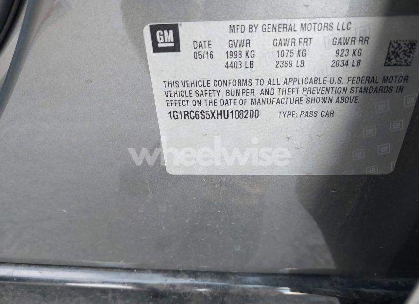 Photo 9 of 2017 Chevrolet Volt LT (VIN 1G1RC6S5XHU108200)