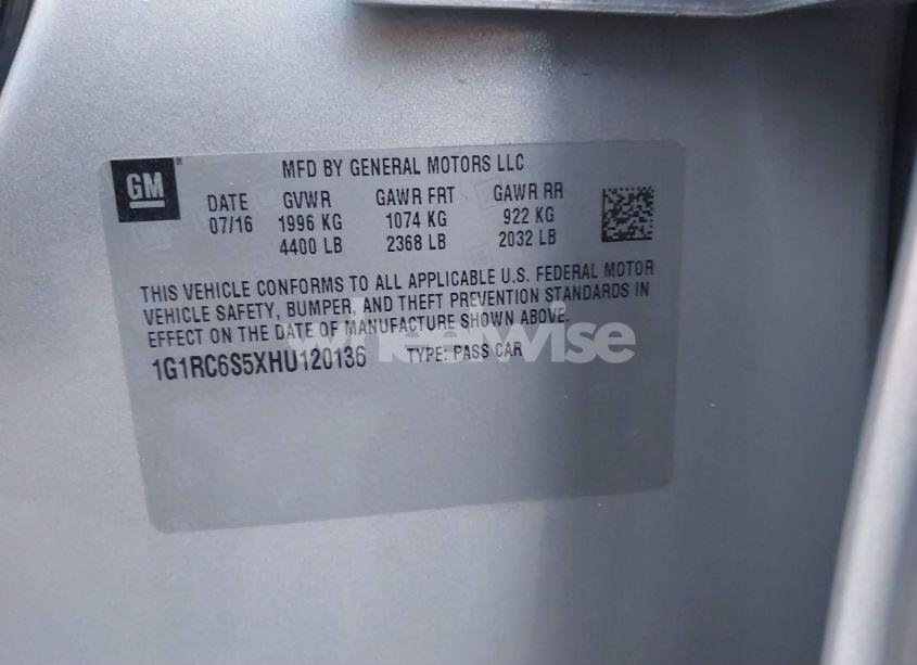 Photo 9 of 2017 Chevrolet Volt LT (VIN 1G1RC6S5XHU120136)