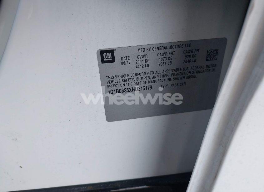 Photo 9 of 2017 Chevrolet Volt LT (VIN 1G1RC6S5XHU215179)